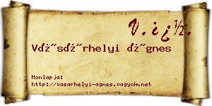 Vásárhelyi Ágnes névjegykártya