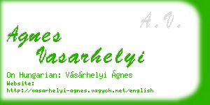 agnes vasarhelyi business card