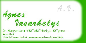 agnes vasarhelyi business card